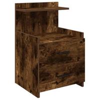 Nachtkastje met 2 lades 40x36,5x62 cm gerookt eikenkleurig - thumbnail