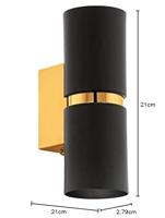 Eglo WandlampPassa Up - Down zwart met goud - 95364 - thumbnail