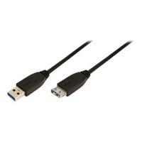 LogiLink USB-kabel USB 3.2 Gen1 (USB 3.0 / USB 3.1 Gen1) USB-A stekker, USB-A bus 1.00 m Zwart CU0041 - thumbnail