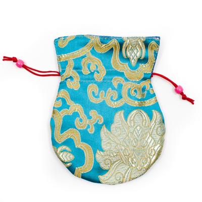 Brokaattasje Handgemaakt - Blauw Brokaattasje Handgemaakt - Blauw