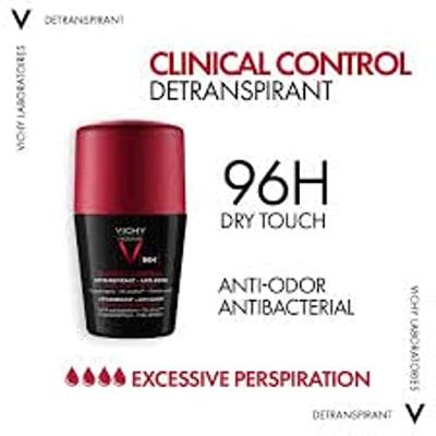 Vichy Homme Deo Roll-on Clinical Control 96u Overmatige Transpiratie 50ml - thumbnail
