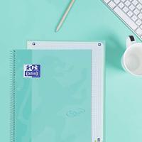 Oxford School Touch Europeanbook spiraalblok, ft A4+, 160 bladzijden, geruit 5 mm, pastel turquoise - thumbnail