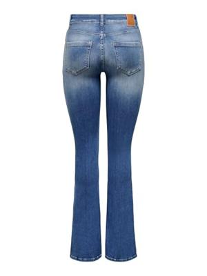 Only Onlblush Life Mid Flared Bb Rea1319 Flare Medium Blue Denim