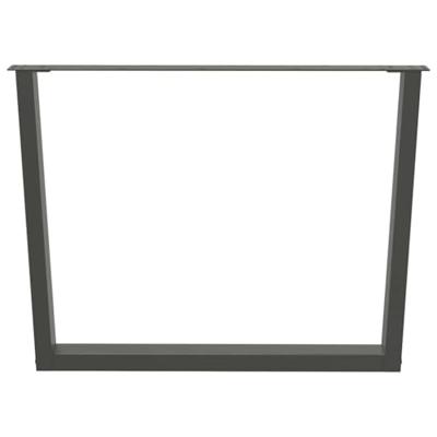 Eettafelpoten 3 st V-vormig 100x(72-73,3) cm staal antraciet