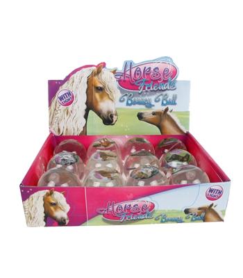 Diverse Merken Horse friends stuiterbal met licht (6,5cm/6 ass.)