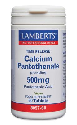 Vitamine B5 (calcium pantothenaat) time release 60 Tabletten