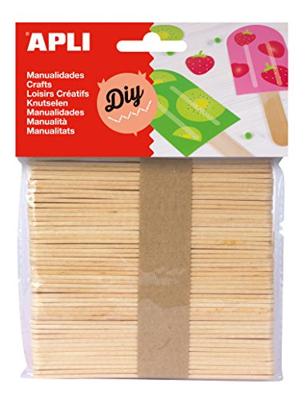 Apli houten sticks, blister met 50 stuks