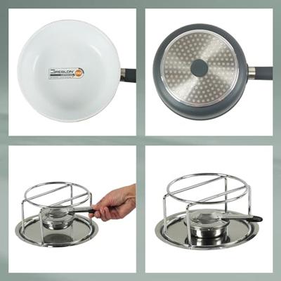 Kela Lancy kaasfondue 2 liter keramiek 10 delig zwart