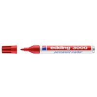 Edding Permanentmarker | rood | streepbreedte 1,5-3 mm ronde punt | 10 stuks - 4-3000002 - thumbnail