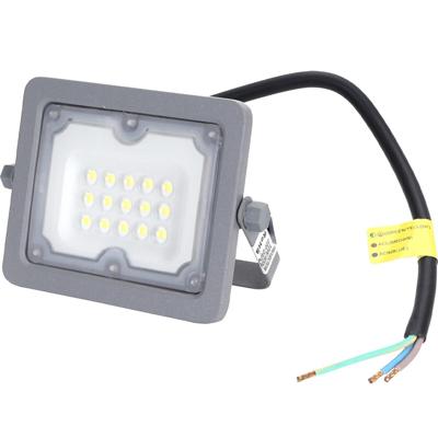 LED Bouwlamp 10W 6500K - Waterdicht IP65 - Kantelbaar - Mat Grijs Aluminium