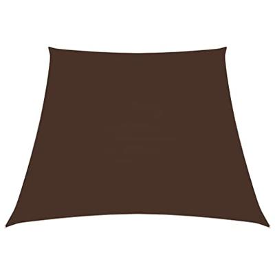 VidaXL Zonnezeil trapezium 2/4x3 m oxford stof bruin