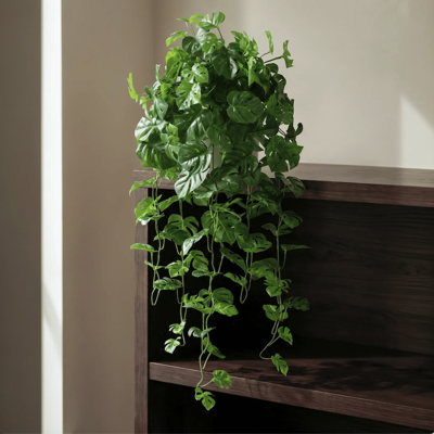 Monstera kunst hangplant 80cm - bont