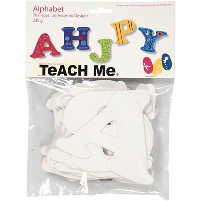 Creotime alfabet TeACH Me 10 cm karton wit 3 sets Creotime alfabet TeACH Me 10 cm karton wit 3 sets