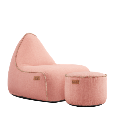 SACKit Cobana zitzak en poef Rose