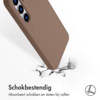 Accezz Liquid Silicone Backcover met MagSafe voor Samsung Galaxy S25 Plus Telefoonhoesje Bruin - thumbnail