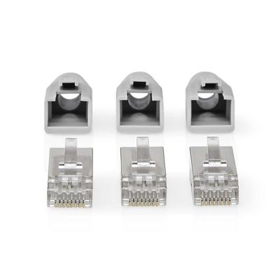 Nedis RJ45-Connector | RJ45 Pass Through | 10 Stuks | Grijs / Wit / Zwart | 1 stuks - CCBW89370GY CCBW89370GY