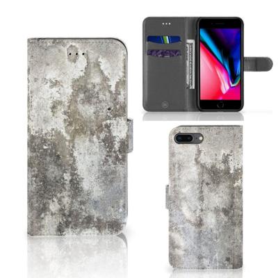 Apple iPhone 7 Plus | 8 Plus | Bookcase | Beton Print