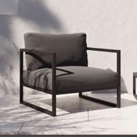 Kave Home Outdoor Fauteuil 'Comova' kleur Donkergrijs - thumbnail