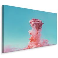 Schilderij - Roos vanuit de rook, eycatcher aan de wand, premium print - thumbnail