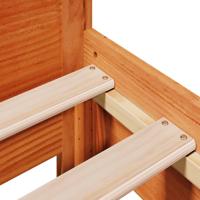 Bedframe zonder matras massief grenenhout wasbruin 75x190 cm - thumbnail