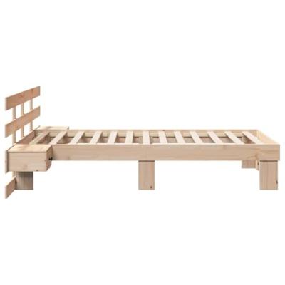 Bedframe met lade met hoofdeinde Bruin 100 x 200 cm Massief grenenhout Bedframe met lade met hoofdeinde Bruin 100 x 200 cm Massief grenenhout