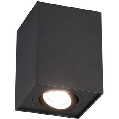 LED Plafondspot Vierkant Mat Zwart - GU10 Fitting - Aluminium 1-lichts