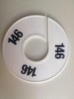 Maatring 11 cm wit/zwart 146 - thumbnail