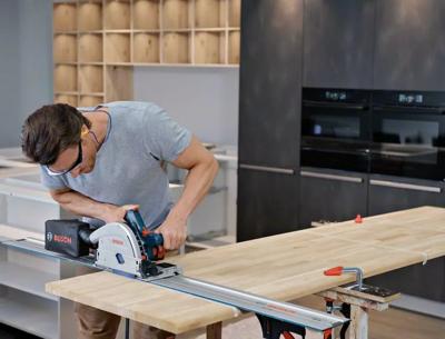 Bosch Professional GKT 18V-52 GC Accu Invalzaag 140mm 18V 5,5Ah BITURBO in L-Boxx + Geleiderail FSN 1400 - 0615990M0A - thumbnail
