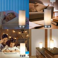 Tafellamp Jasmin -Set van 2 - Grijs - Dimbaar - thumbnail