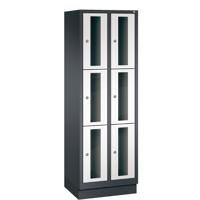 CLASSIC Locker met doorzichtige deuren (6 smalle vakken) - thumbnail