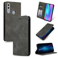 Retro huid voelen Business magnetische horizontale Flip lederen case voor Huawei Honor 10 Lite/Honor 20 Lite/Honor 10i/Honor 20i (donkergrijs) - thumbnail