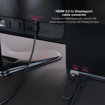 DisplayPort naar HDMI Kabel NANOCABLE 10.15.4352 Zwart 1,8 m 4K Ultra HD