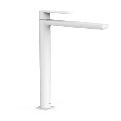 Wastafelmengkraan Tres Loft Colors 1-Hendel Uitloop Recht 28,2 cm Rond Mat Wit Tres