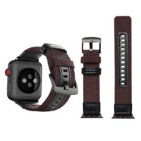 Jeep stijl nylon polshorloge band met roestvrijstalen gesp voor Apple Watch serie 3 & 2 & 1 42mm (bruin) - thumbnail
