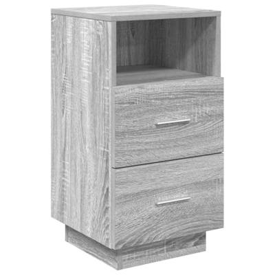 Nachtkastjes 2 st met 2 lades 36x36x68 cm grijs sonoma eiken