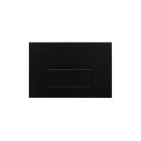 Bedieningsplaat Qeramiq Push Met DualfFush Frontbediening Metaal Rechthoek Mat Zwart Qeramiq - thumbnail