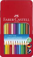 Faber Castell FC-112413 Kleurpotlood Faber-Castell GRIP Metalen Etui A 12 Stuks - thumbnail