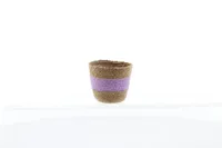 van der Leeden plantenmand seagrass 10x9cm natural/purple - thumbnail