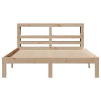 Bedframe met hoofdbord massief grenenhout 160x200 cm - thumbnail