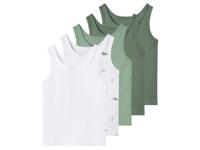 lupilu Set van 5 kinder hemden (Groen/wit, 110/116) - thumbnail