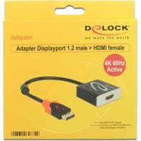 Delock 62734 DisplayPort / HDMI Adapter [1x DisplayPort stekker - 1x HDMI-bus] Zwart 0.20 m - thumbnail