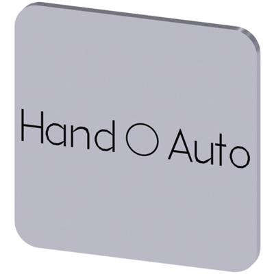 Siemens 3SU1900-0AF81-0DD0 3SU19000AF810DD0 Vierkant (b x h) 22 mm x 22 mm Hand/0/Auto Zilver, Zwart 10 stuk(s)