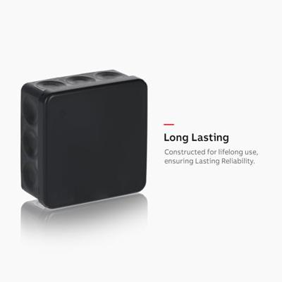 Kabeldoos zwart AP9/M IP55 ABB voor muur en plafond