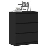 VidaXL Dressoir 60x35x76 cm bewerkt hout zwart - thumbnail