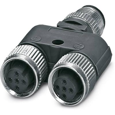 Phoenix Contact 1527618 Sensor/actuator verdeler en adapter M12 Aantal polen (sensoren): 4 Adapter, Y-vorm 5 stuk(s)