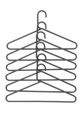 HEMA Kledinghangers kunststof zwart - 6 stuks (zwart)