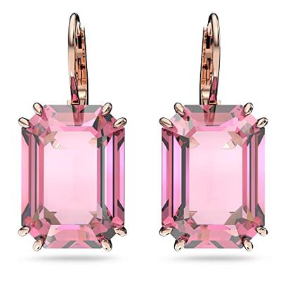 Swarovski 5619502 Oorhangers Millenia Octagon rosekleurig-roze 10 x 22 mm