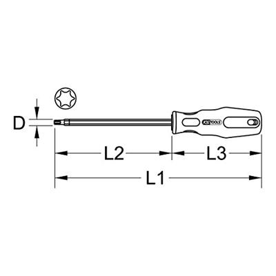 KS Tools 962.0943 Torx-schroevendraaier Grootte T 50 1 stuk(s)