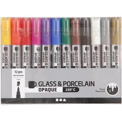 Creativ Company Glas- & porseleinstiften, 12st.