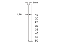 Dutack minibrad skn12 rvs 20 mm - 5000 stuks - 5134036 - thumbnail